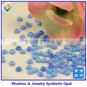 Dream Blue Fire Opal With Synthetic Round Cabochon Opal for Sale for Jewey Making thumbnail-3