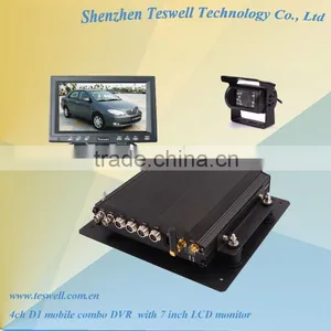 4ch GPS Tracking and 3G Realtime Surveillance and Transmission ce Fcc Certificates Full D1 Recording Mobile Dvr Recorder thumbnail-1