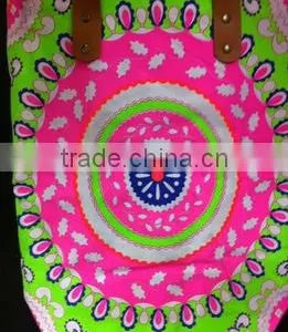 Neon Canvas Bag Floral Gong Green thumbnail-1