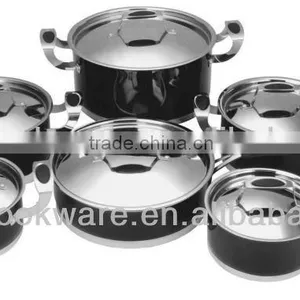 12Pcs Geman Technologic High Temperature Painting Stainless Steel Cooking Pot for Induction thumbnail-1