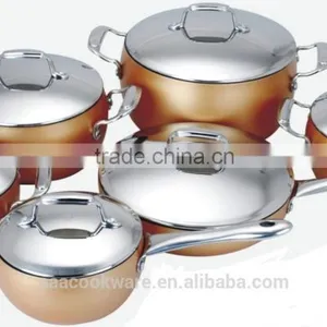 12PCS Hard Anodized Aluminum Cookware Set With Copper Surface thumbnail-1