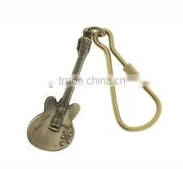 Hot Selling Custom Made Souvenir Customized Guitar Metal Keychain thumbnail-6