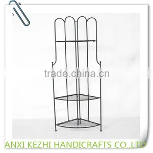 KZ12163 Antique 3 Tiers Metal Corner Rack Kitchen/Bathroom Rack thumbnail-4
