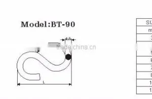 Factory Supply Best Sale BT-90 Stainless Steel S Hook With Competitve Price thumbnail-5