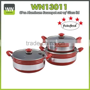 10pcs Aluminum Saucepot With Lid thumbnail-1