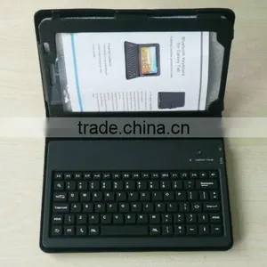 Bluetooth Wireless Keyboard Leather Case Smart Flip for Samsung Galaxy P6200 Tab thumbnail-1