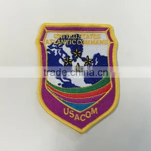Latest Design Custom 100% Polyester Good Quality Embroidery Army Badge for Uniform thumbnail-1