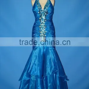 Wholesale Factory Low Price Floor Touching Backless Evening Dress Guangzhou thumbnail-2