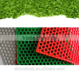 PVC Resins Transparent Honeycomb Pattern Non Slip Embossing Mat Rubber Tile Colorful Rubber Door Mats thumbnail-4