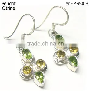925 Silver Earrings Gemstone Jewelry Wholesale Indian Jewelry Earrings for Women thumbnail-1