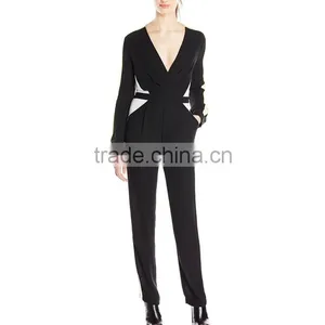 Designer Women Apparel Latin American Dresses Jumpsuit Rompers Clubwear Black Dress With Gold Belt Sleevless Dresses thumbnail-4