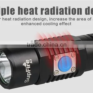 Hot Sale USB LED Flashlight High Quality A3 Torch Light Rechargeable Battery Flash Light Emergency Tactical Clip Flash Light thumbnail-5