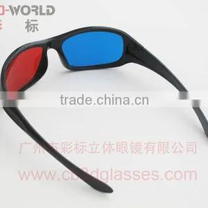 2012 New Arrival Durable Plastic Red Blue Glasses With Cheap Price thumbnail-1