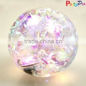 2015 New Products Ningbo China Factory 55 65 75 85 100mm Dia Led Glitter Light up Sports Water Toy Bouncing Balls thumbnail-4