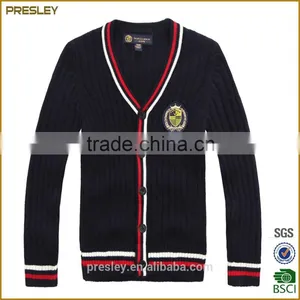Presley Oem High Quality Sweater Cardigan Children Plain Knited Sweater School Cardigan thumbnail-5