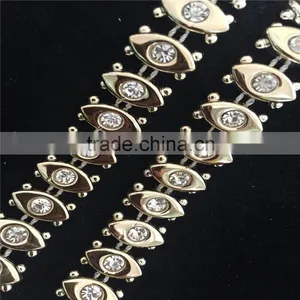 Fish Bone Shape Rhinestone Mesh Plastic Rhinestone Trimming Garment Accessories thumbnail-3