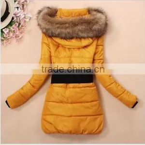 New Women's Padded Winter Warm Fur Collar Winter Coat for Women thumbnail-3