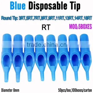 Top White Disposible Tattoo Needle Tip RT Round Liner 8mm thumbnail-2