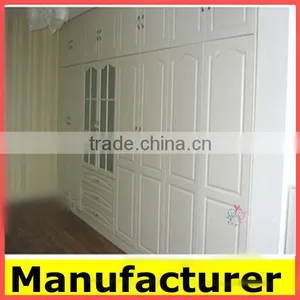 Wooden Clothes Almirah Designs With Mirror Manufacturer Price thumbnail-5