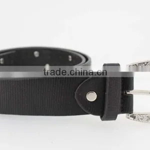 Women's Classical Metal and Rhinestone Studded 33Mm Belt Leather With Shiny Rhinestone Buckle thumbnail-5