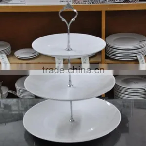 High Quality Porcelain Coup Shape Cake Set With Stand thumbnail-3