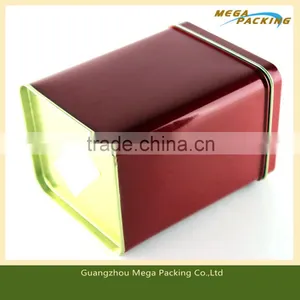 Fashion Red Color Wedding Gift Metal Rectangle Tin Box thumbnail-1