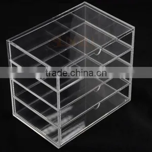 4 Layers Free Slide Acrylic Drawer Clear Box Storage thumbnail-5
