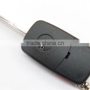 Remote Key Fob for VW 3+1 Button Flip Remote Blank Key Shell With 2032 Battery(round thumbnail-4