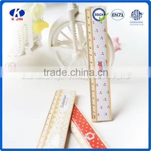 Hot Sale Promotional 15cm Wooden Straight Rulers With Screen OEM LOGO Printed thumbnail-4
