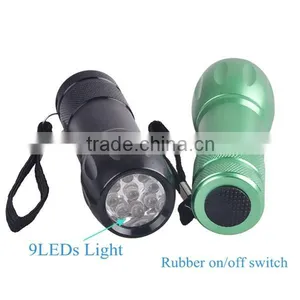 Custom Brand Name Logo 9 LED Aluminum Torch Light for Promotion thumbnail-2