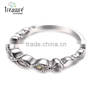 Treasure Factory Simple Fashion Jewelry Couple Rings Horse Eye Diamond Ring Copper Ring thumbnail-3