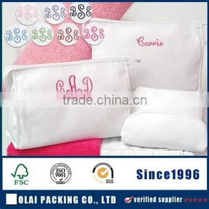 White Cosmetic Bags Cosmetic Pouch Cosmetic Case Beauty Bags thumbnail-1