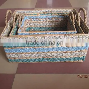 New Products! Water Hyacinth Basket/storage Basket With 2 Handle thumbnail-4