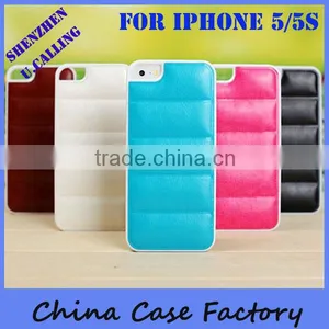 2014 New Deisgn Plastic With Soft PU Leather Case For IPhone 5/5S thumbnail-1