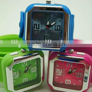 NEW Model Square Jelly Silicone Slap Watch thumbnail-1