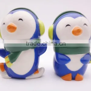 Custom Funny Christmas Penguin Ceramic Salt and Pepper Shaker thumbnail-1
