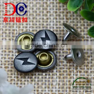 9MM Lightning Logo Metal Jeans Rivet for Leather Jacket Men thumbnail-3