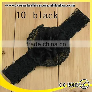 Knit Newborn Flower Lace Cheap Price Girls Knitted Headband thumbnail-5