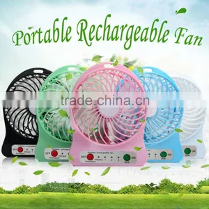 5v 4w Portable Rechargeable Mini USB Handheld Charger Fan With LED Light thumbnail-6