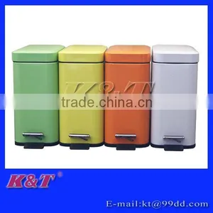 Square Colorful Stainless Steel Trash Bin thumbnail-1