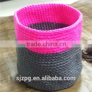 Crochet Handmade Storage Baseket Crochet Hand Basket Folder Basket Set thumbnail-1