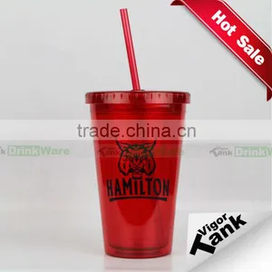 Double Walled Eco Cups With Straw thumbnail-1