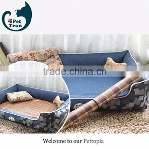 Luxury Pet Bed Unpick and Wash Jacquard Denim thumbnail-5