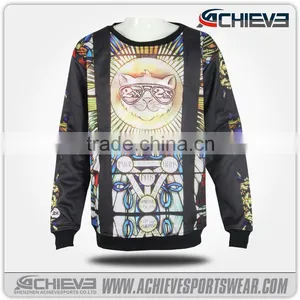 Custom Pullover Male Mens Underwear, Crew Neck Sweatshirt thumbnail-5