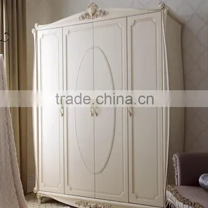European Classical Antique Cheap Bedroom Beds Set Bed Bedside Table Wardrobe Dressing Table Commode thumbnail-5
