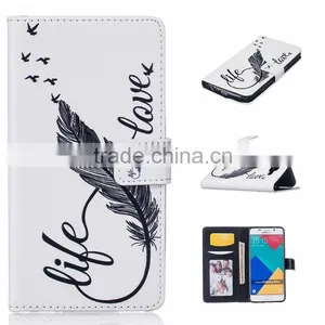 2016 Hot Sale Colorful Drawing Pattern Card Slot Tpu Leather Mobile Case for Samsung Galaxy A510 A5 A310 A3 thumbnail-4
