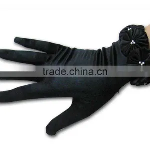 2016 Fashion Coral Rose Design Satin Gloves thumbnail-5