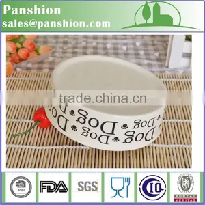 Wholesale Round Shape Ceramic Pet Bowl With Decal Finish thumbnail-3