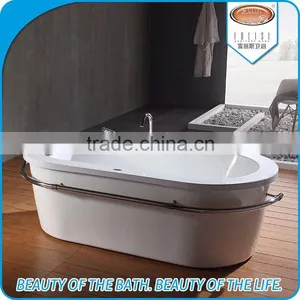 Easy to Clean Freestanding Modern Simple Style Acrylic Solid Surface Bathtub thumbnail-1