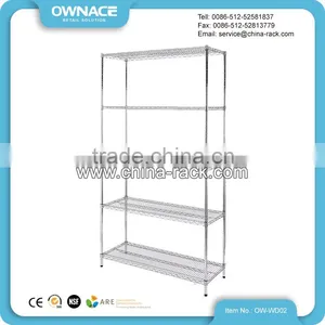 Chrome Wire Shelving Rack, Wire Shelf Storage, Chrome Shelving System thumbnail-4